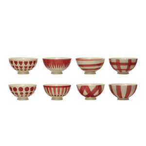 Hand-Painted Stoneware Latte Bowl