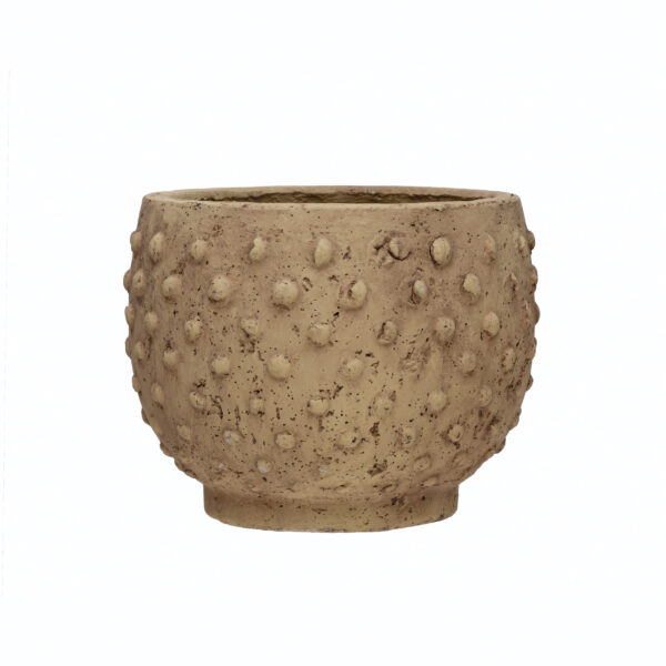 Sandstone Hobnail Planter Distressed Finish 9-1/4" Round x 7-1/4" H