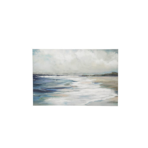Hand-Painted Canvas Wall Decor with Beach Scene