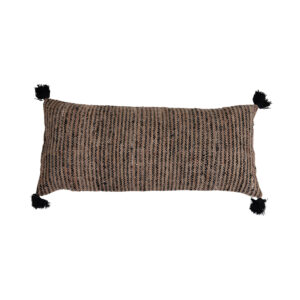 Woven Cotton Striped Lumbar Pillow