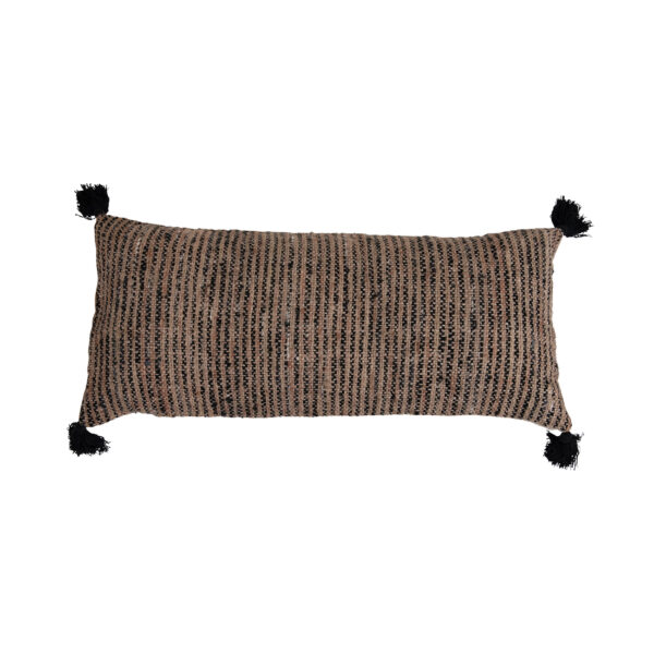 Woven Cotton Striped Lumbar Pillow