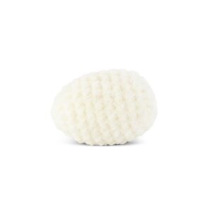 2.5 Inch White Crochet Easter Egg