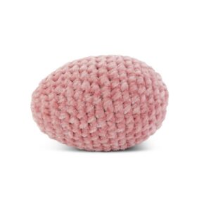 4.25 Inch Pink Crochet Easter Egg