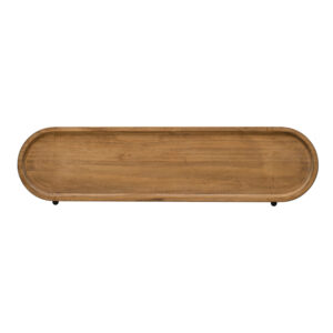 Pine Wood & Metal Wall Shelf