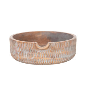 Hand-Carved Mango Wood Bowl with Spout 12"