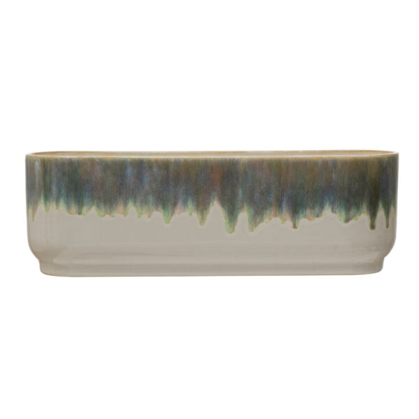 Stoneware Window Planter with 3 Sections