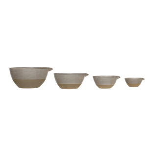 Stoneware Batter Bowls with Glaze