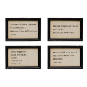 Wood Framed Wall Decor with Saying