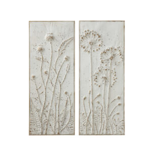 Distressed Wall Decor with Flowers
