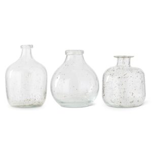 5.5" Textured Hand-blown Glass Bottle