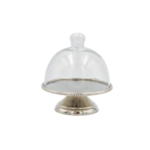 7" Aluminum Pedestal with Glass Cloche