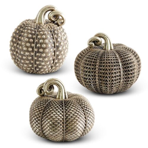 Resin Gold Textured Pumpkins