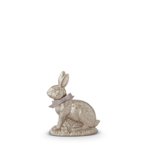 Resin Gold Easter Bunny w/Bow