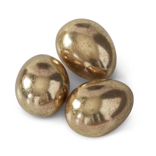 Gold Gilded Resin Eggs