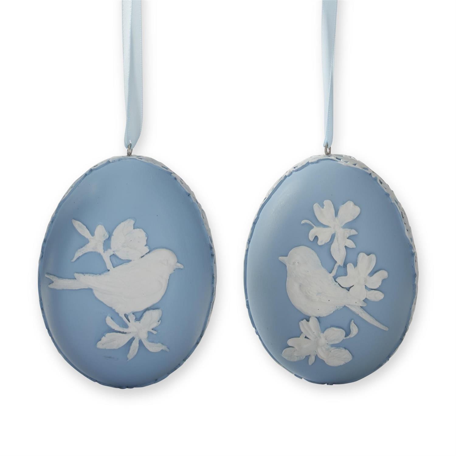Blue & White Resin Easter Eggs