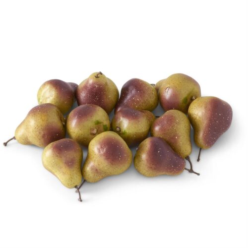 Burgundy & Green Brown & Cream Speckled Pears