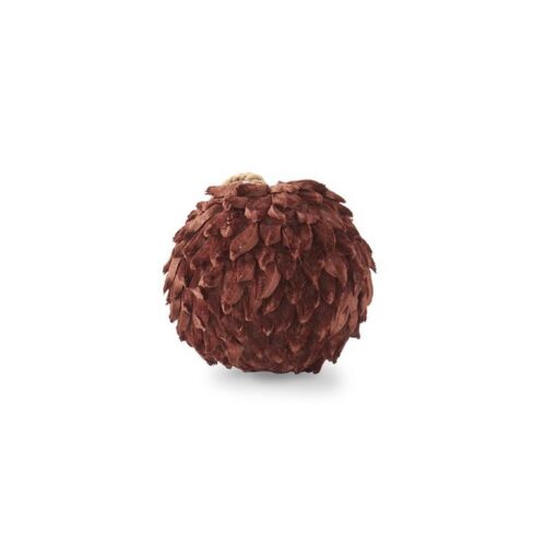 Burgundy Petal Leaf Ball Ornament